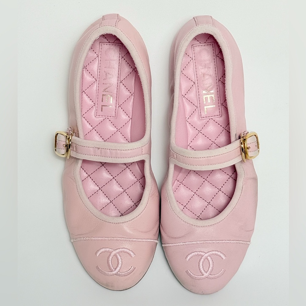 Chanel Pink Mary Jane Flats